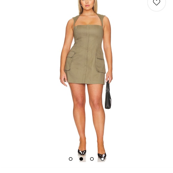 L'Academie Khaki Mini Dress - Picture 5 of 6